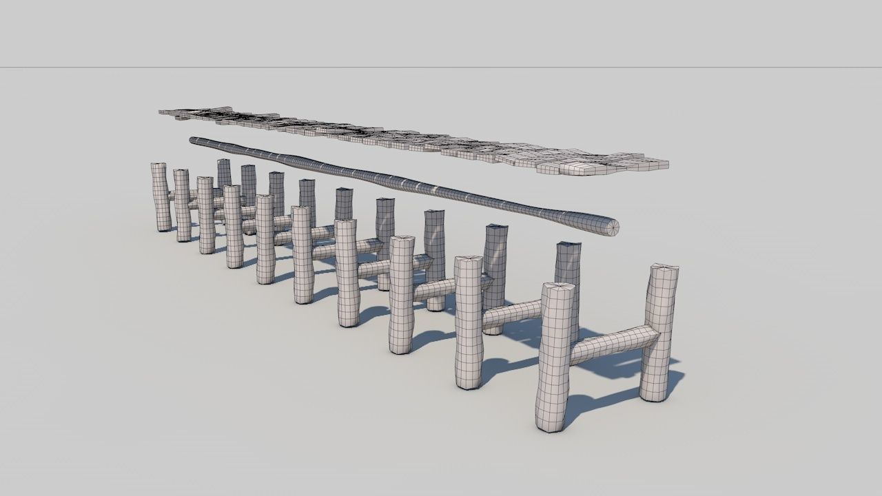 Old Dock 3D model_9