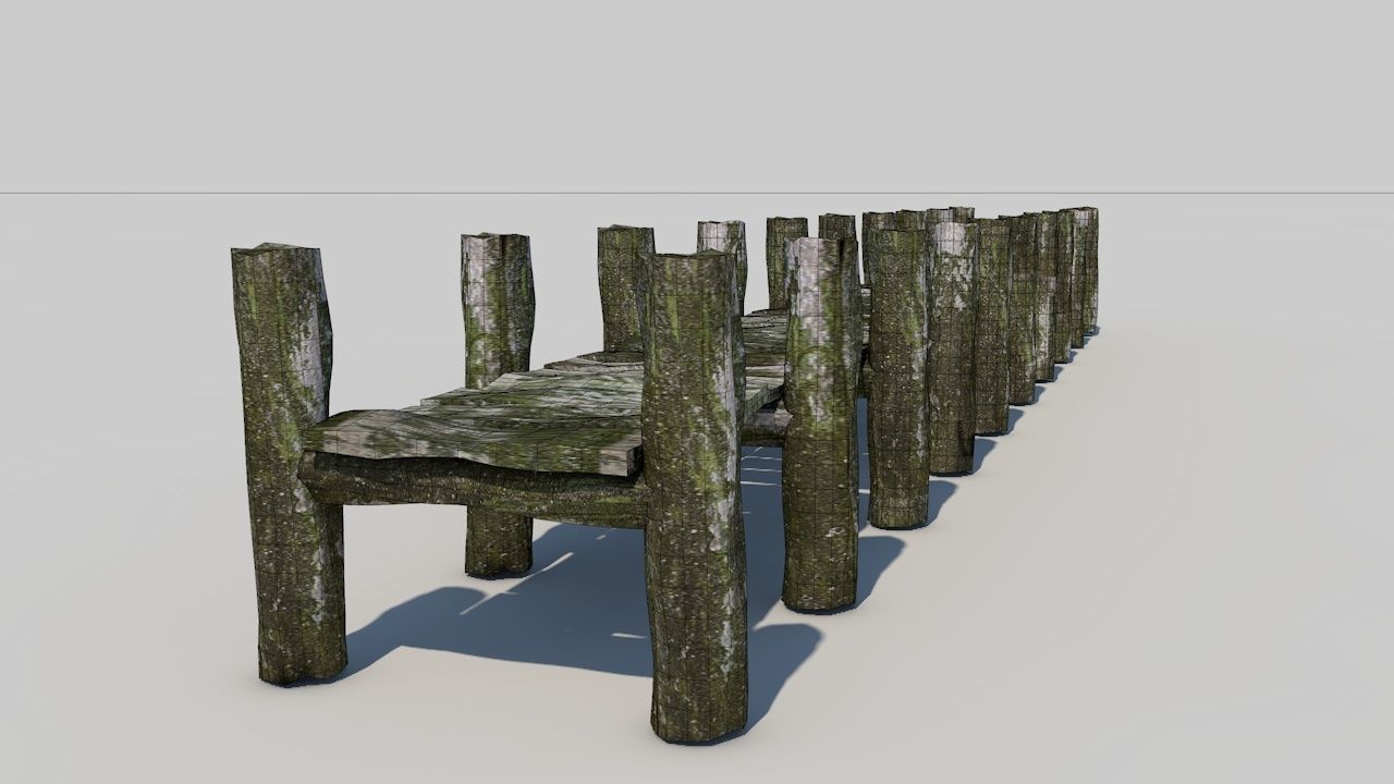 Old Dock 3D model_7