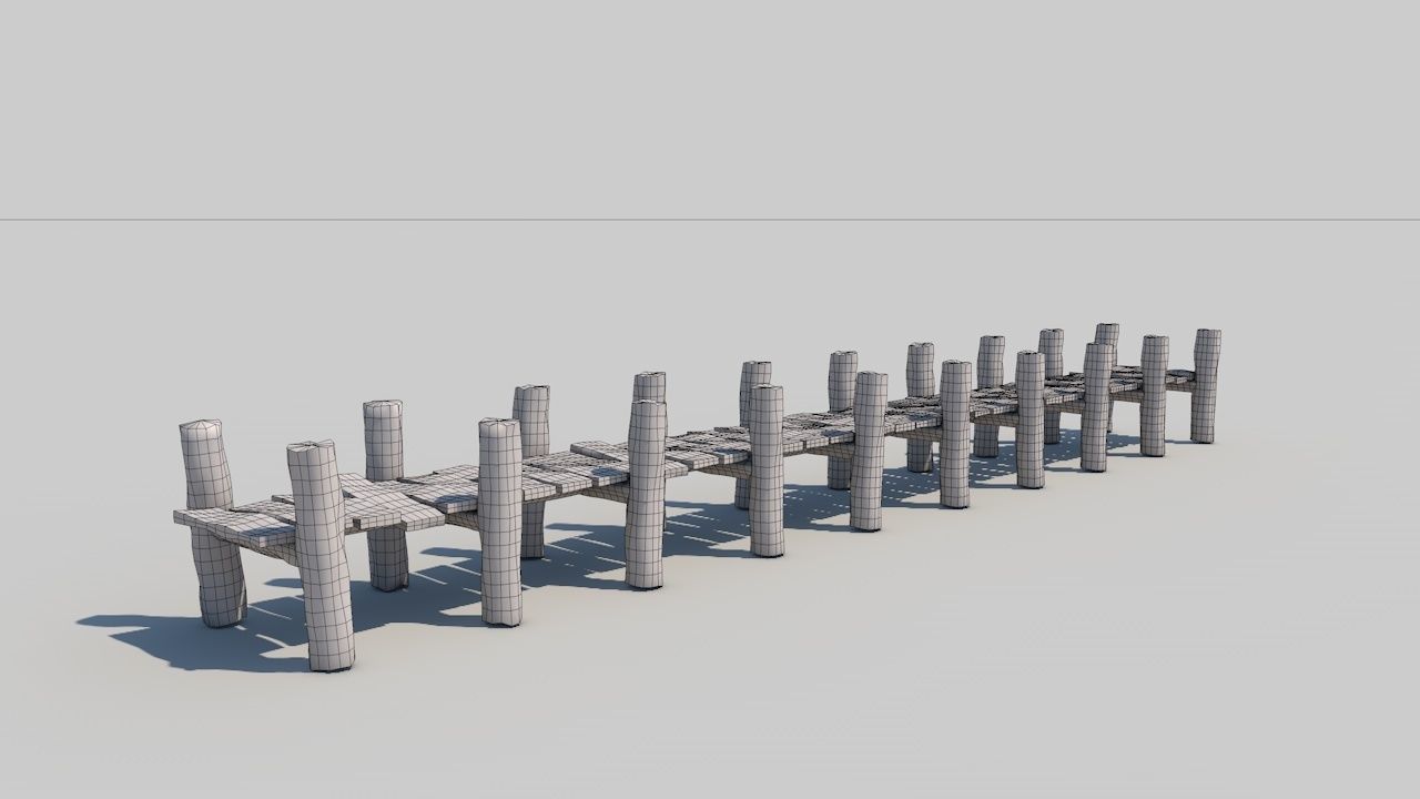 Old Dock 3D model_8