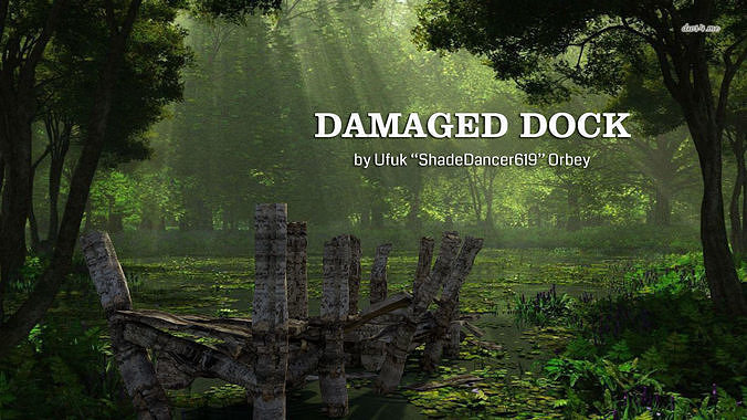 Damaged Dock 3D model