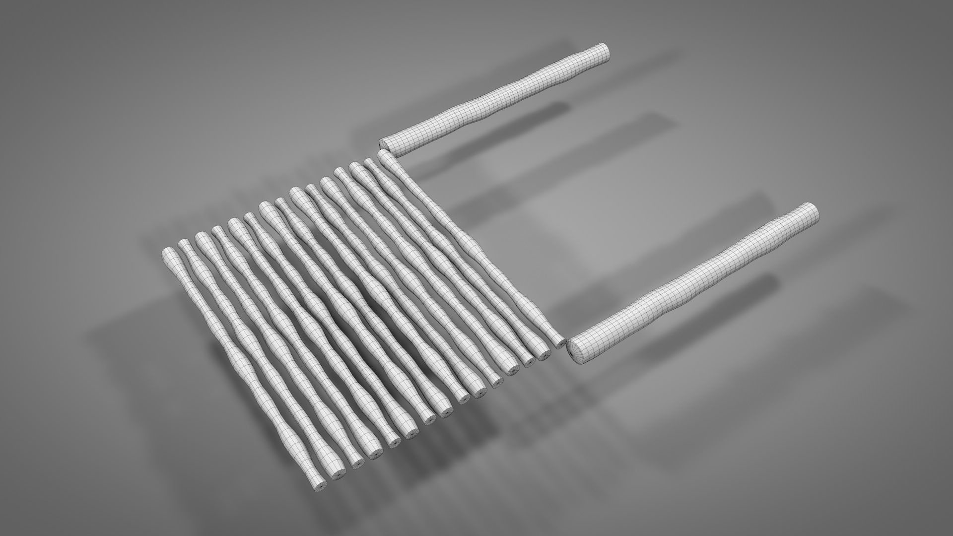 Wooden Raft 3D model_17