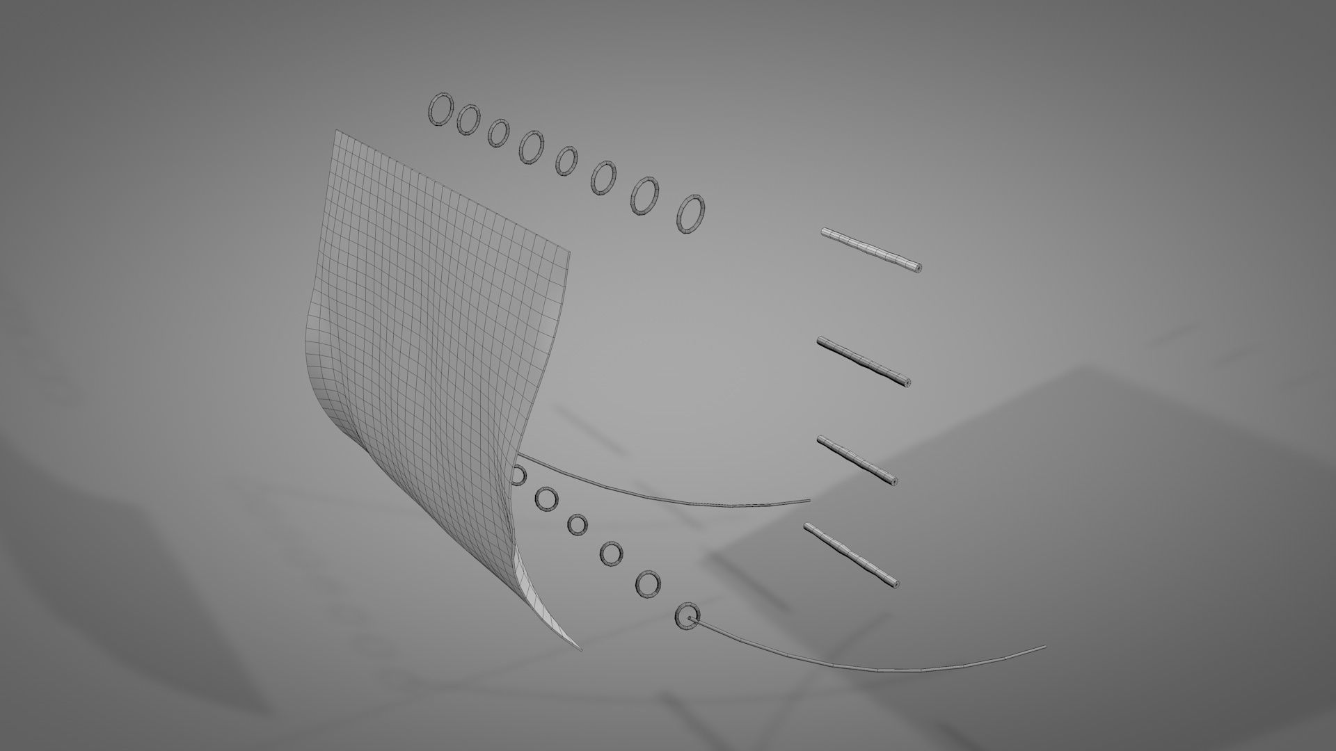 Wooden Raft 3D model_16