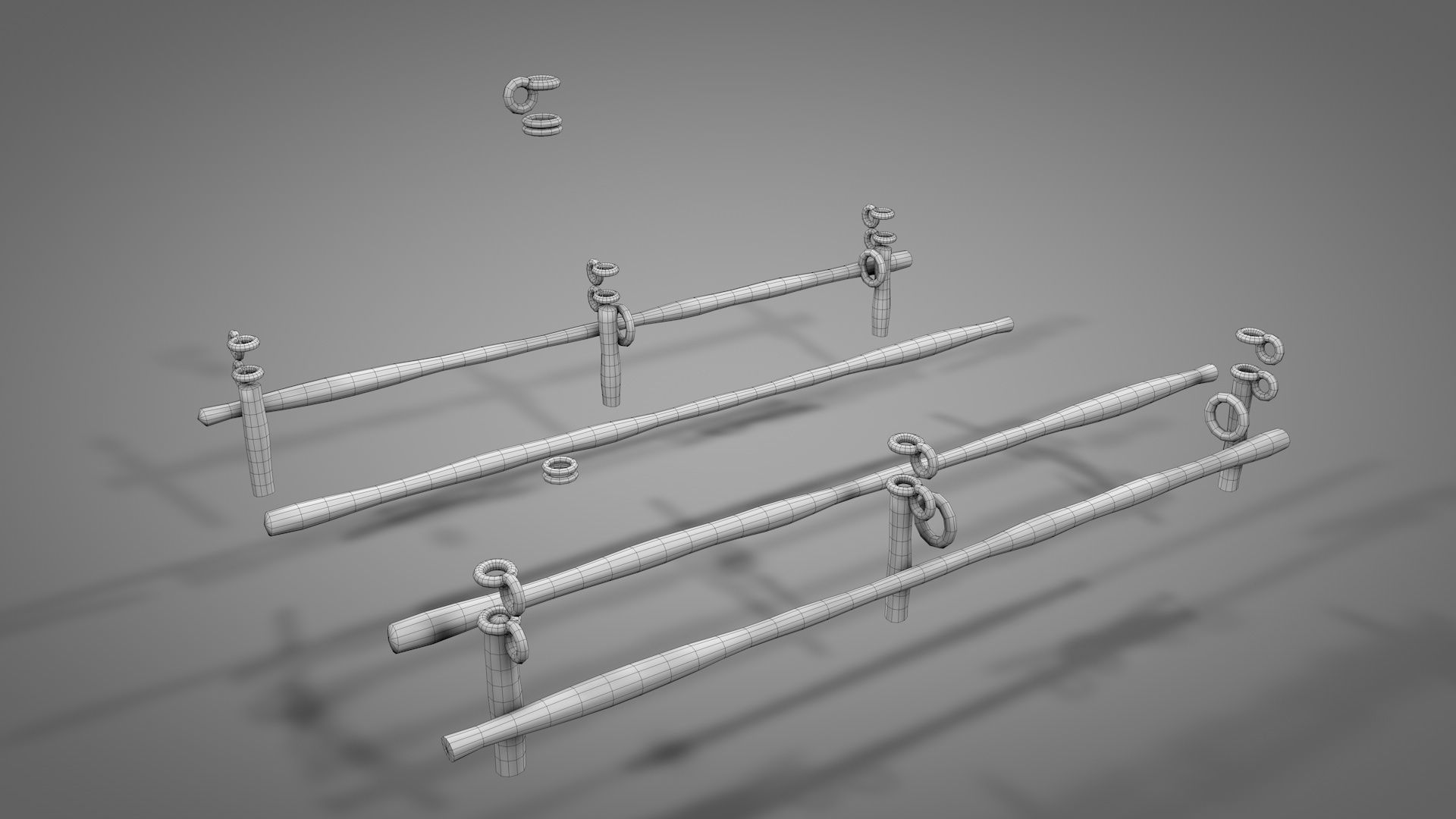 Wooden Raft 3D model_14