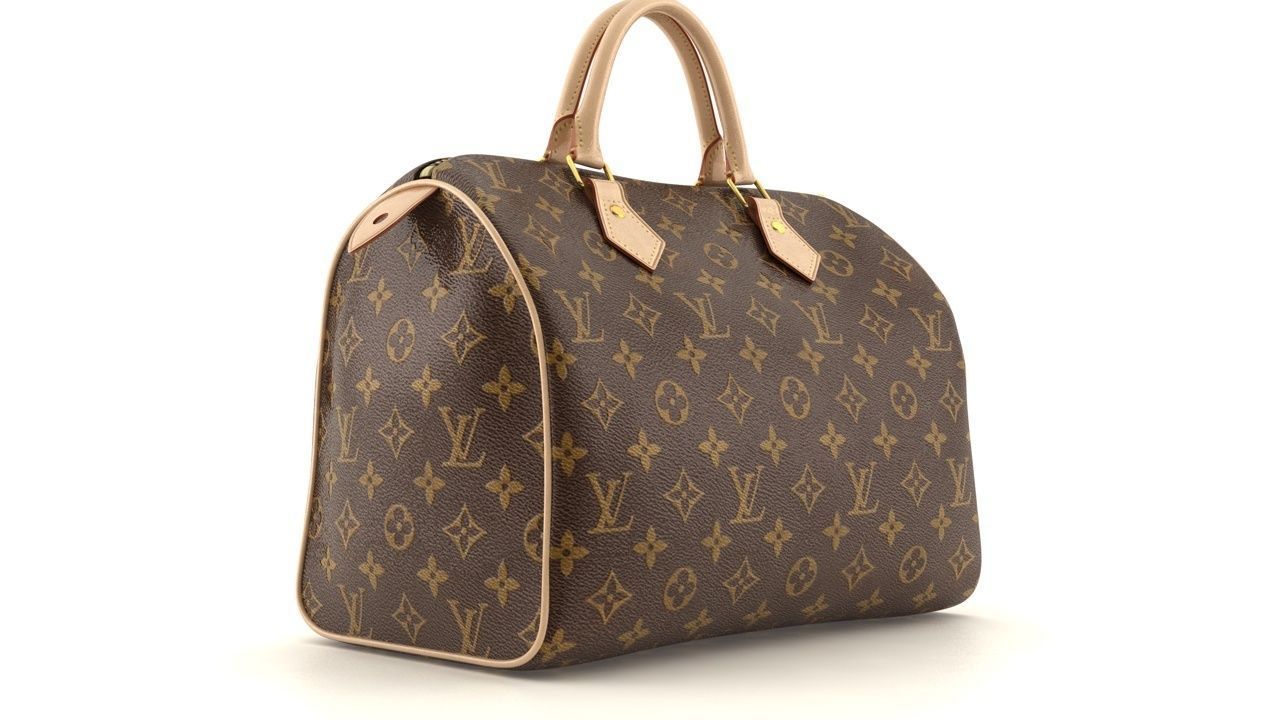 Louis Vuitton  Monogram Low-poly 3D model_3