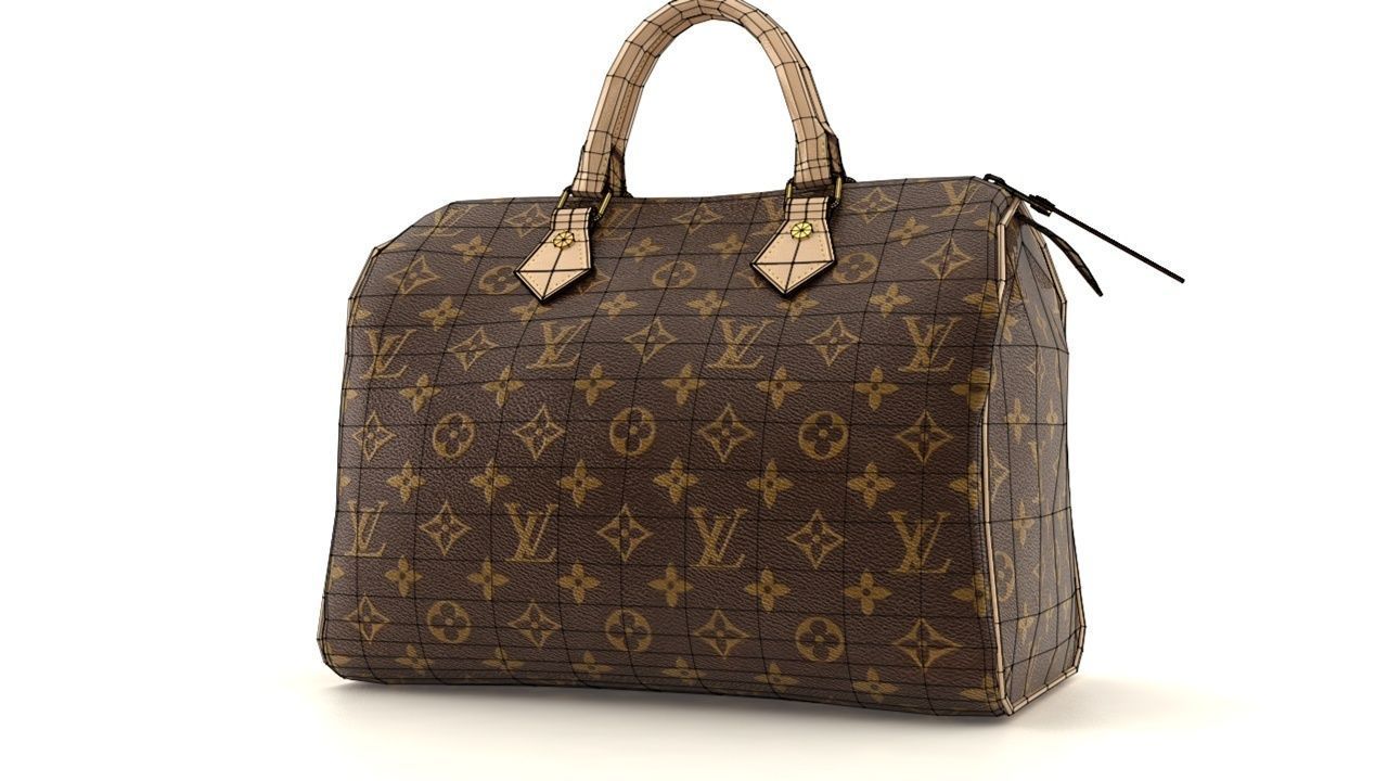 Louis Vuitton  Monogram Low-poly 3D model_6