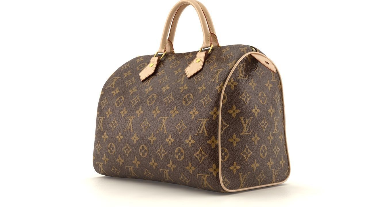 Louis Vuitton  Monogram Low-poly 3D model_1