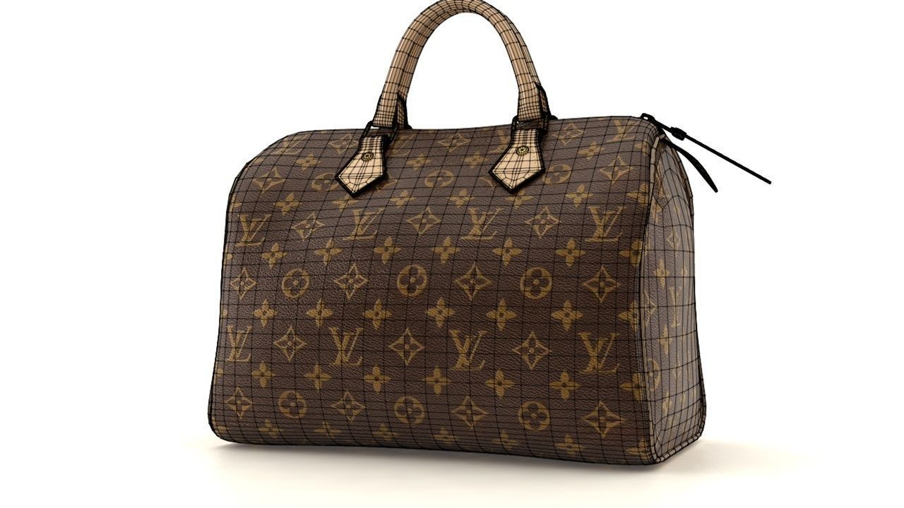 Louis Vuitton  Monogram Low-poly 3D model_7