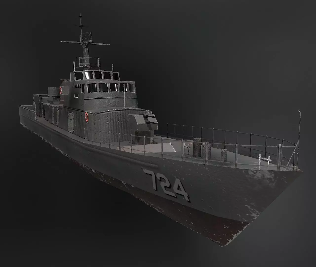 Kondor II Class Vessel Low-poly 3D model_0