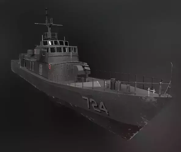 Kondor II Class Vessel Low-poly 3D model