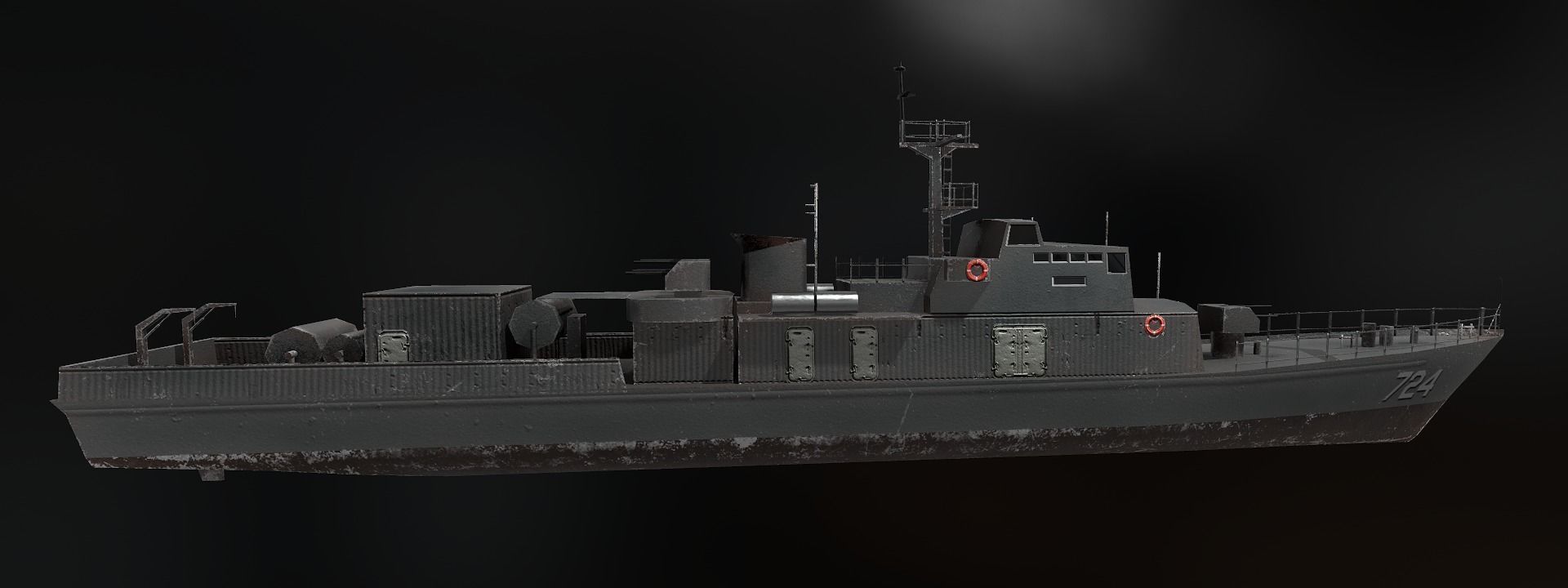 Kondor II Class Vessel Low-poly 3D model_5