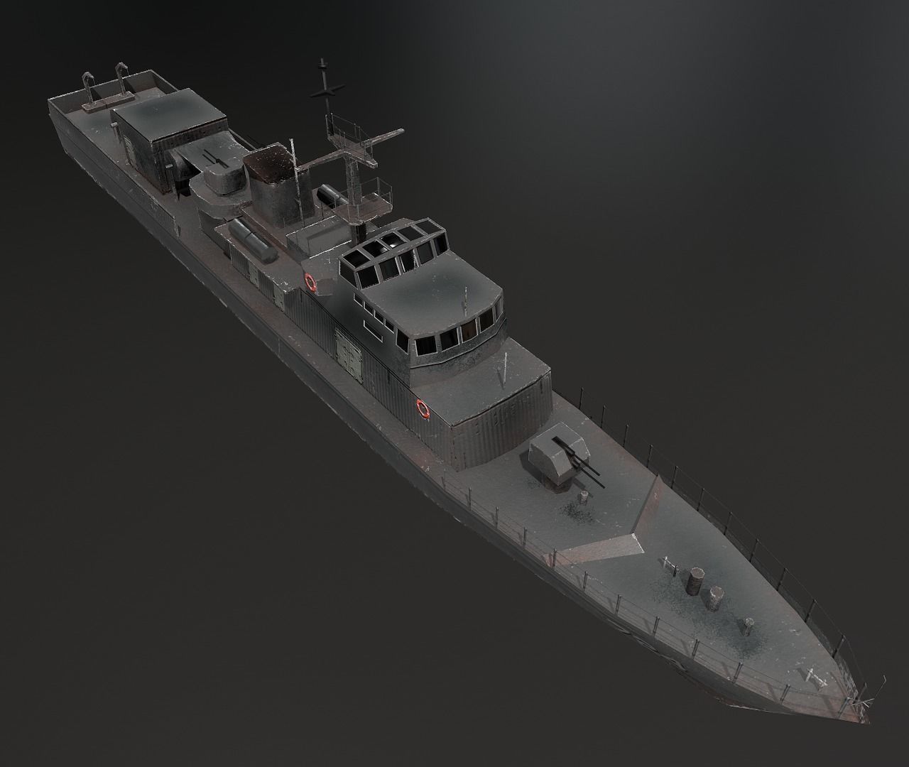 Kondor II Class Vessel Low-poly 3D model_2