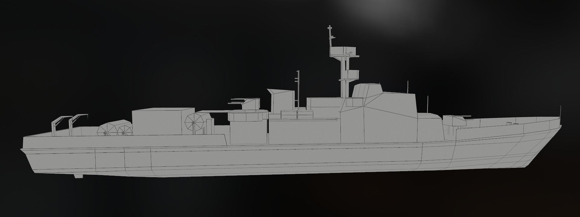 Kondor II Class Vessel Low-poly 3D model_6