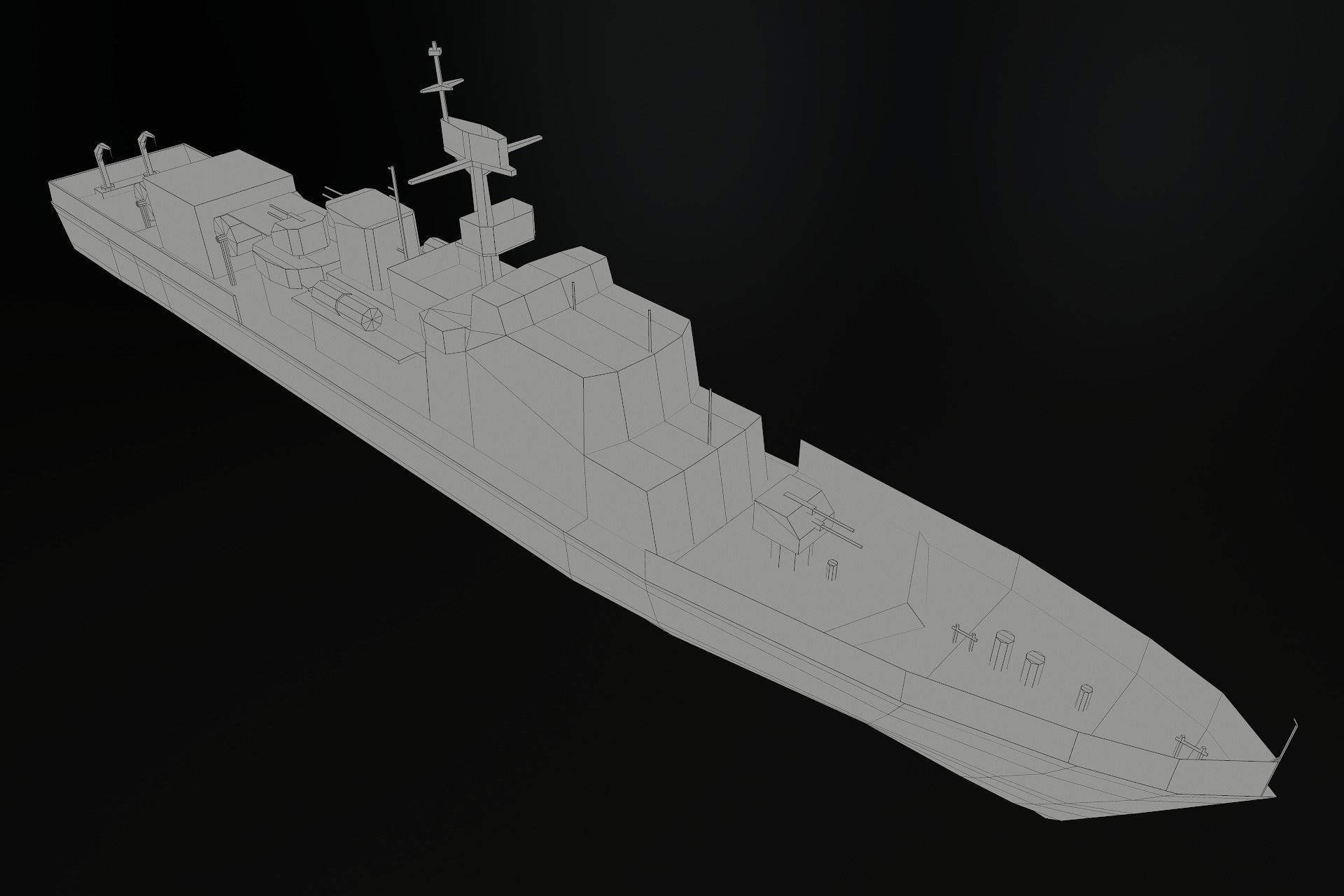 Kondor II Class Vessel Low-poly 3D model_7