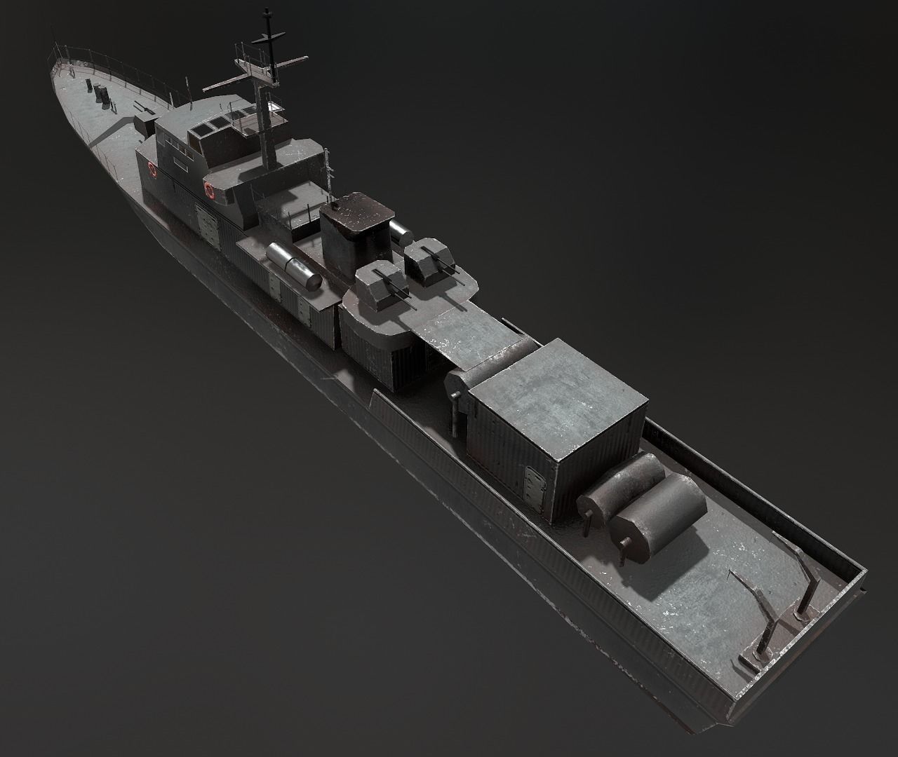 Kondor II Class Vessel Low-poly 3D model_3