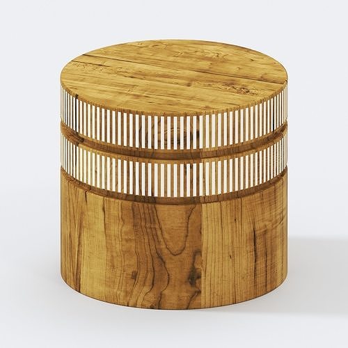 Round Side Table with Accent 3D model | CGTrader