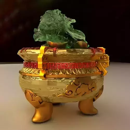 Chinese Gold Ingot Pot