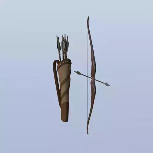 Simple bow and arrow 3D model