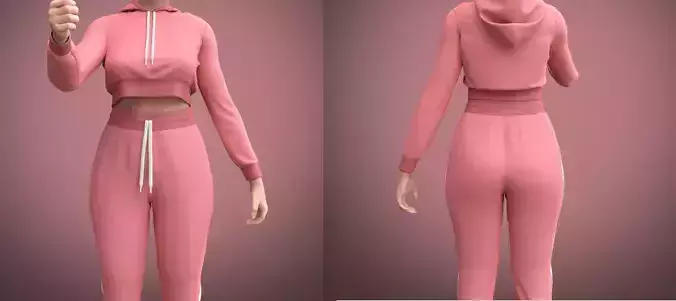 FEMALE TRACKSUIT 3D model