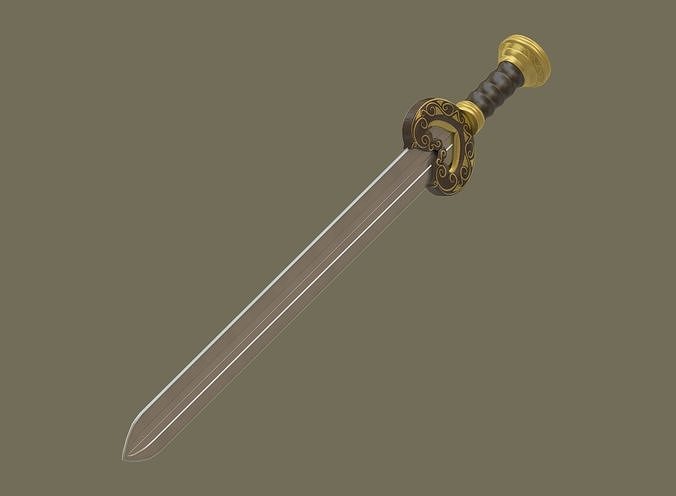 Kings sword Herugrim Low-poly 3D model