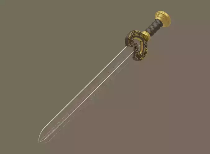 Kings sword Herugrim Low-poly 3D model