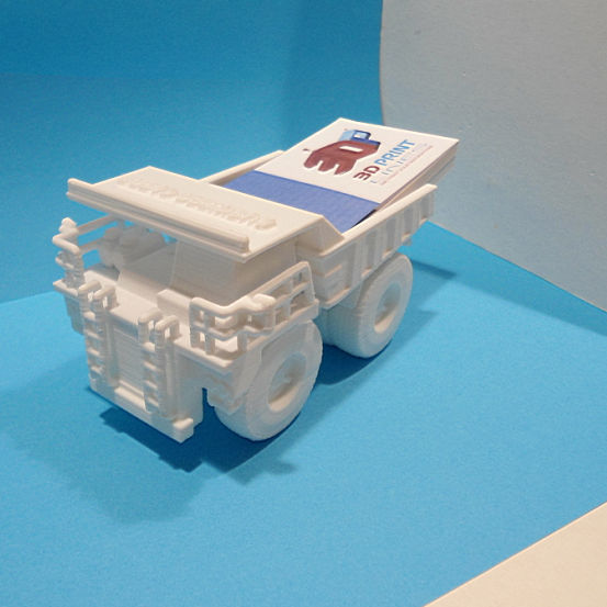 Dump truck business card holder 3D print model_5