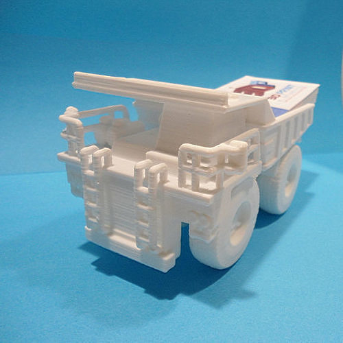 Dump truck business card holder 3D print model