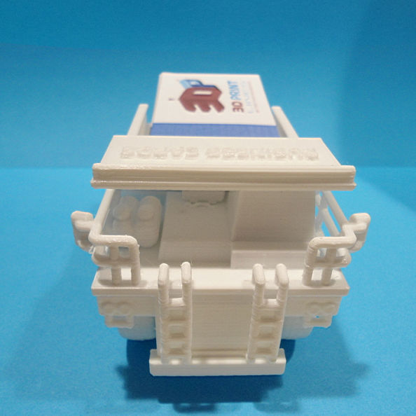 Dump truck business card holder 3D print model_1