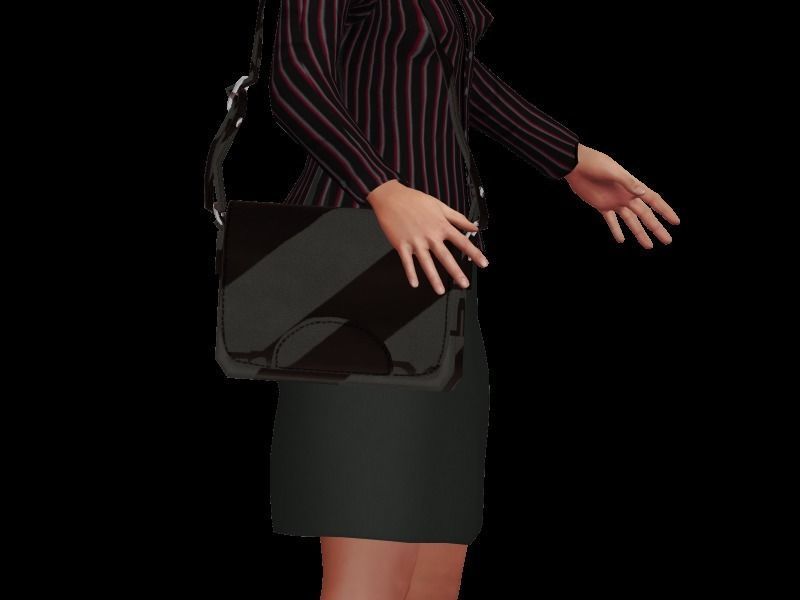 Female character pack Low-poly 3D model_17