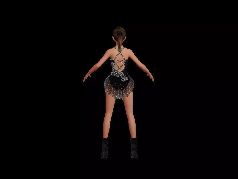 Female character pack Low-poly 3D model_0