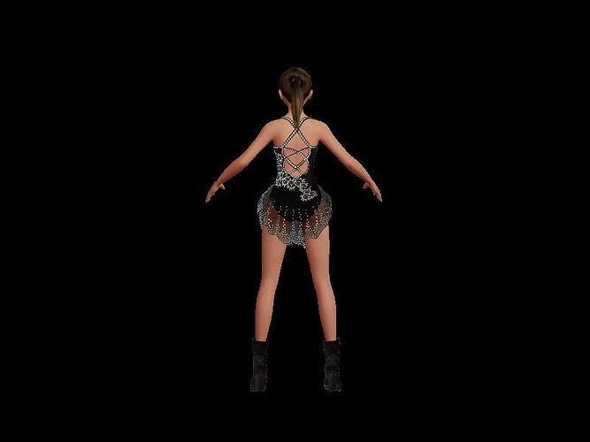 Female  character pack Low-poly 3D model