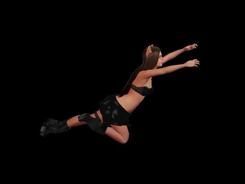 Female character pack Low-poly 3D model_5