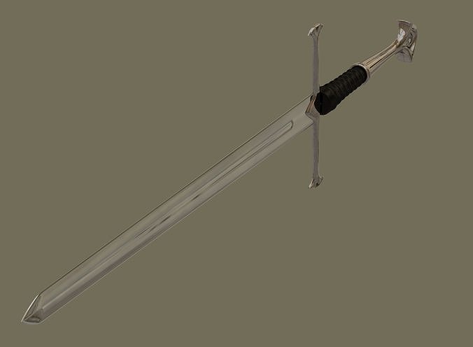 Narsil king sword Low-poly 3D model