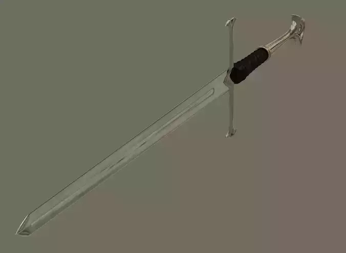 Narsil king sword Low-poly 3D model