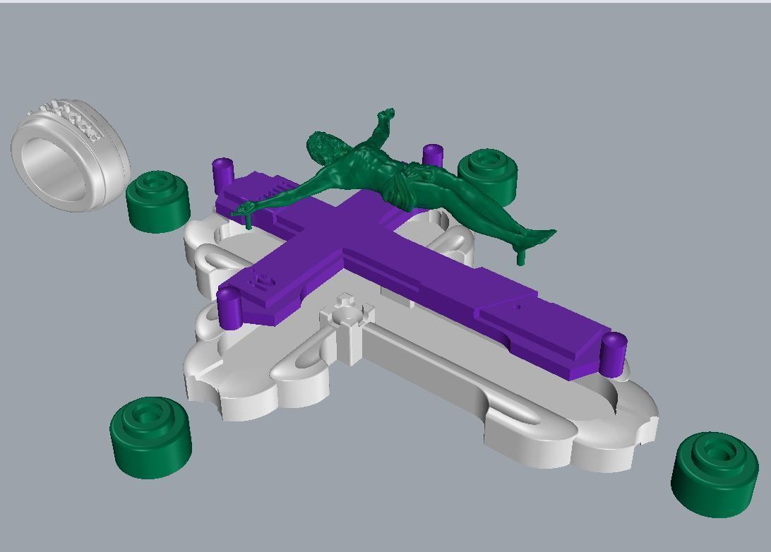 Crucifix cross 8 3D print model_7