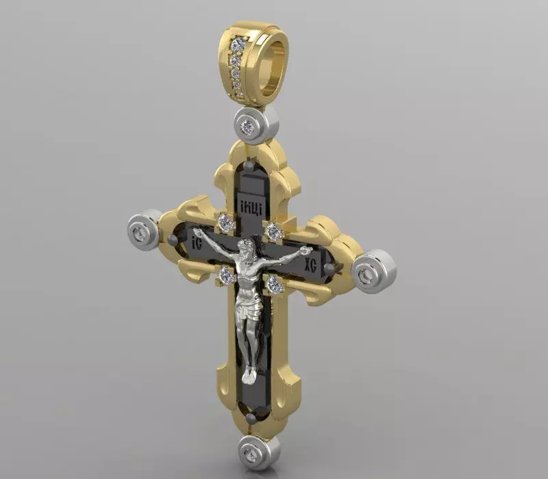 Crucifix cross 8 3D print model_0