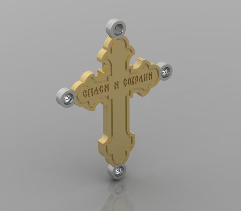 Crucifix cross 8 3D print model_4