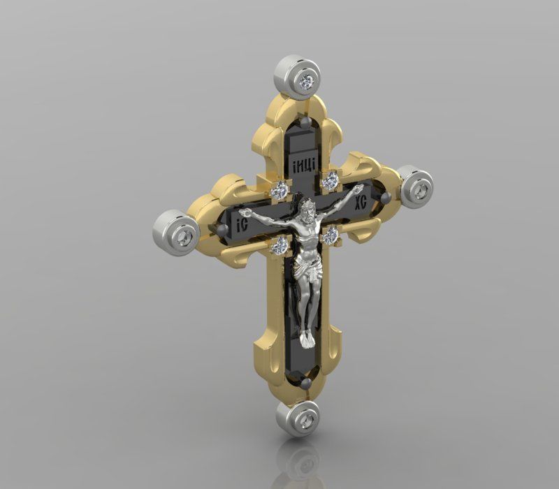Crucifix cross 8 3D print model_2