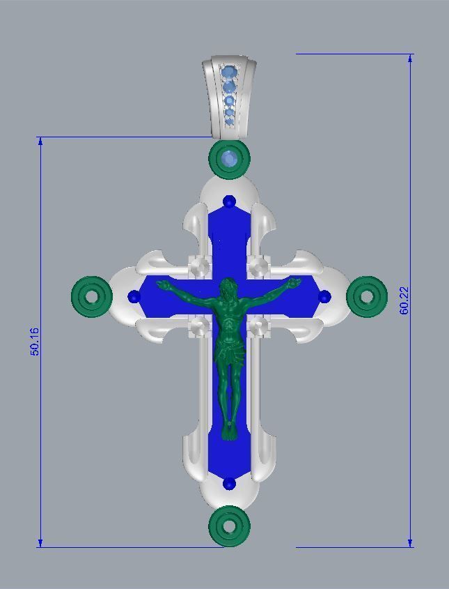 Crucifix cross 8 3D print model_6
