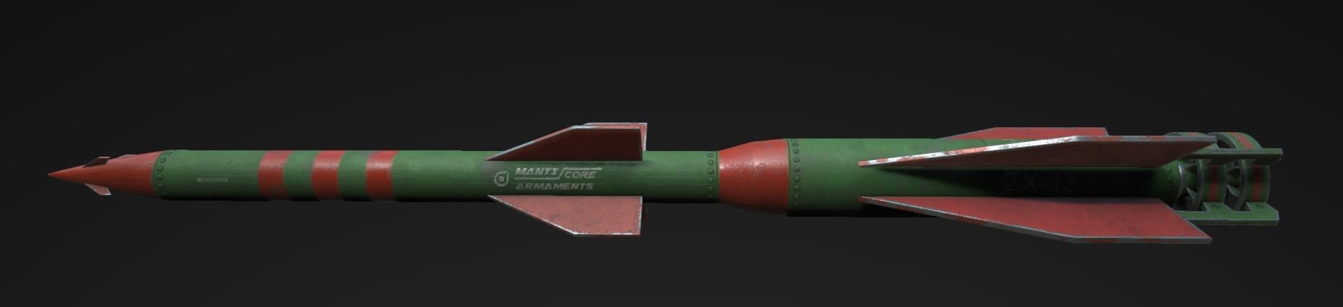 Arbalest class Missile Low-poly 3D model_5