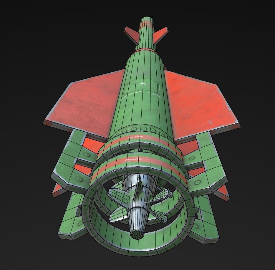 Arbalest class Missile Low-poly 3D model_11