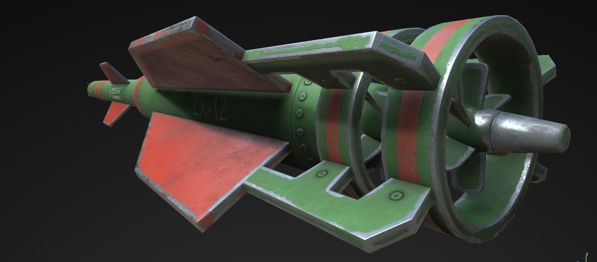 Arbalest class Missile Low-poly 3D model_8