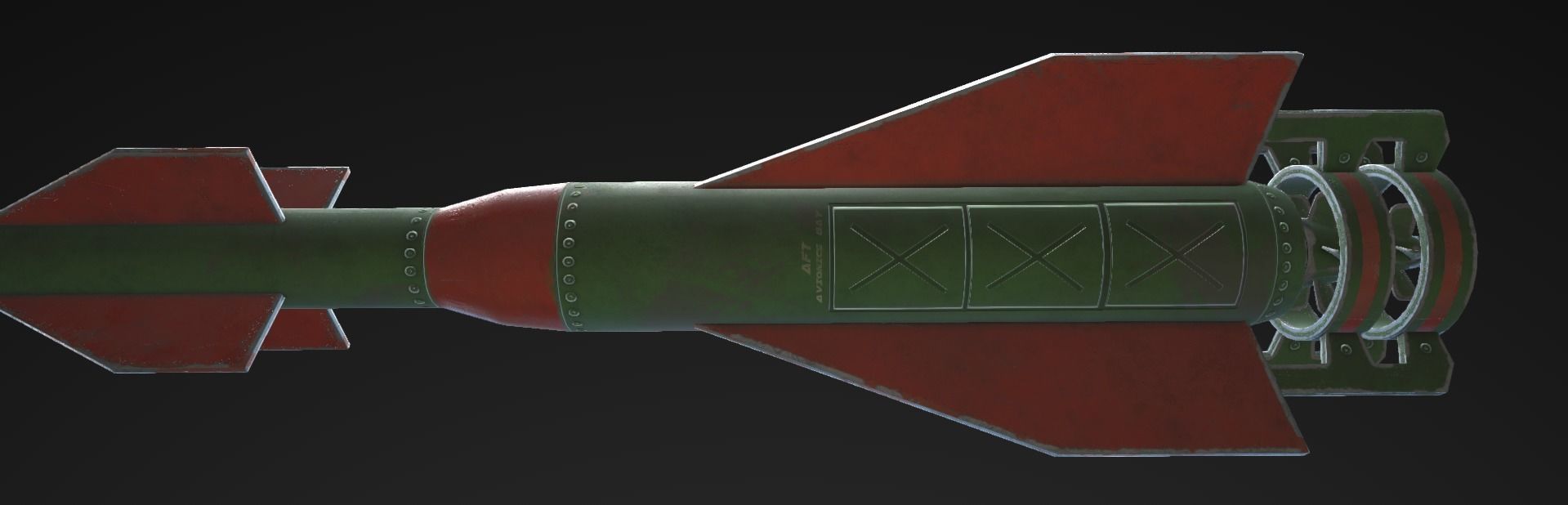 Arbalest class Missile Low-poly 3D model_7