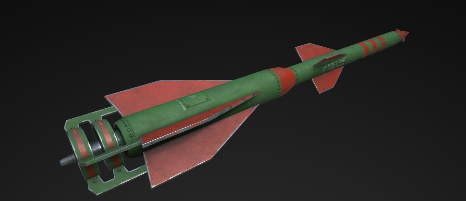 Arbalest class Missile Low-poly 3D model_1