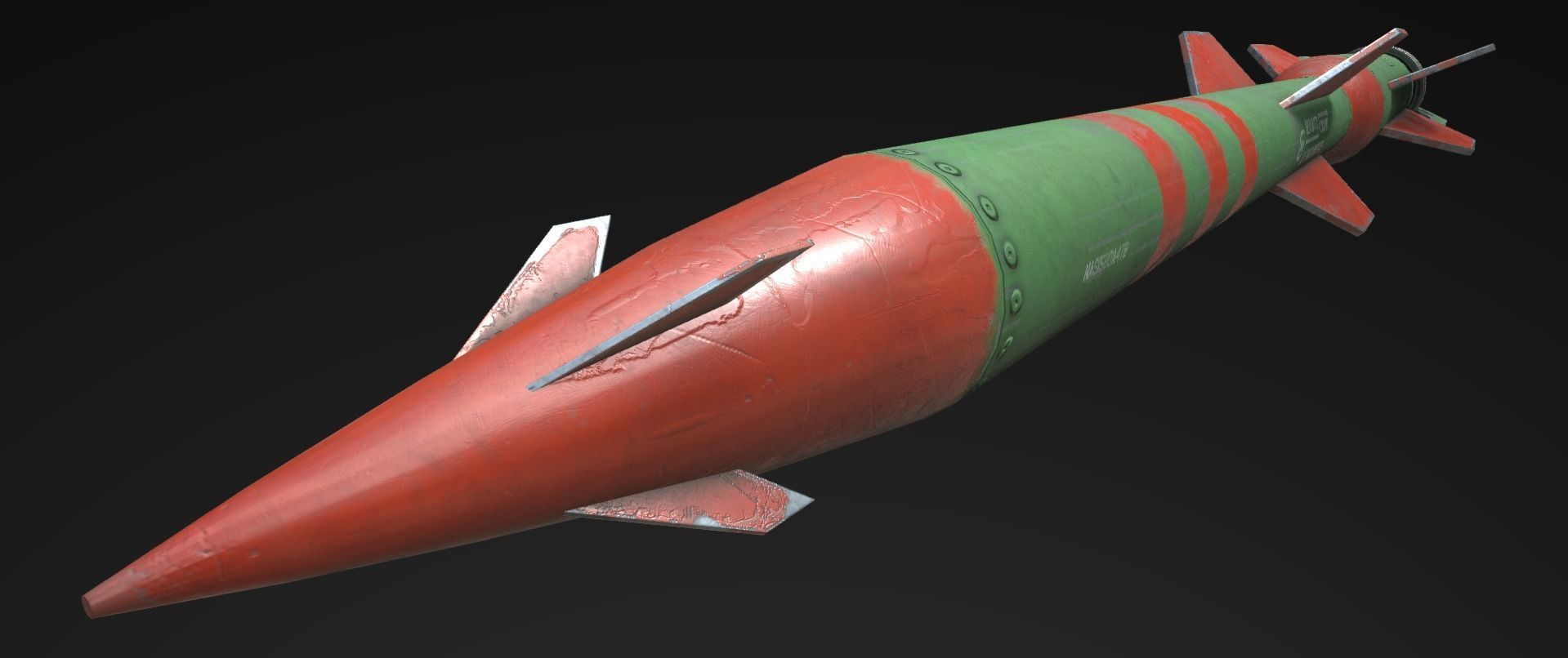 Arbalest class Missile Low-poly 3D model_6