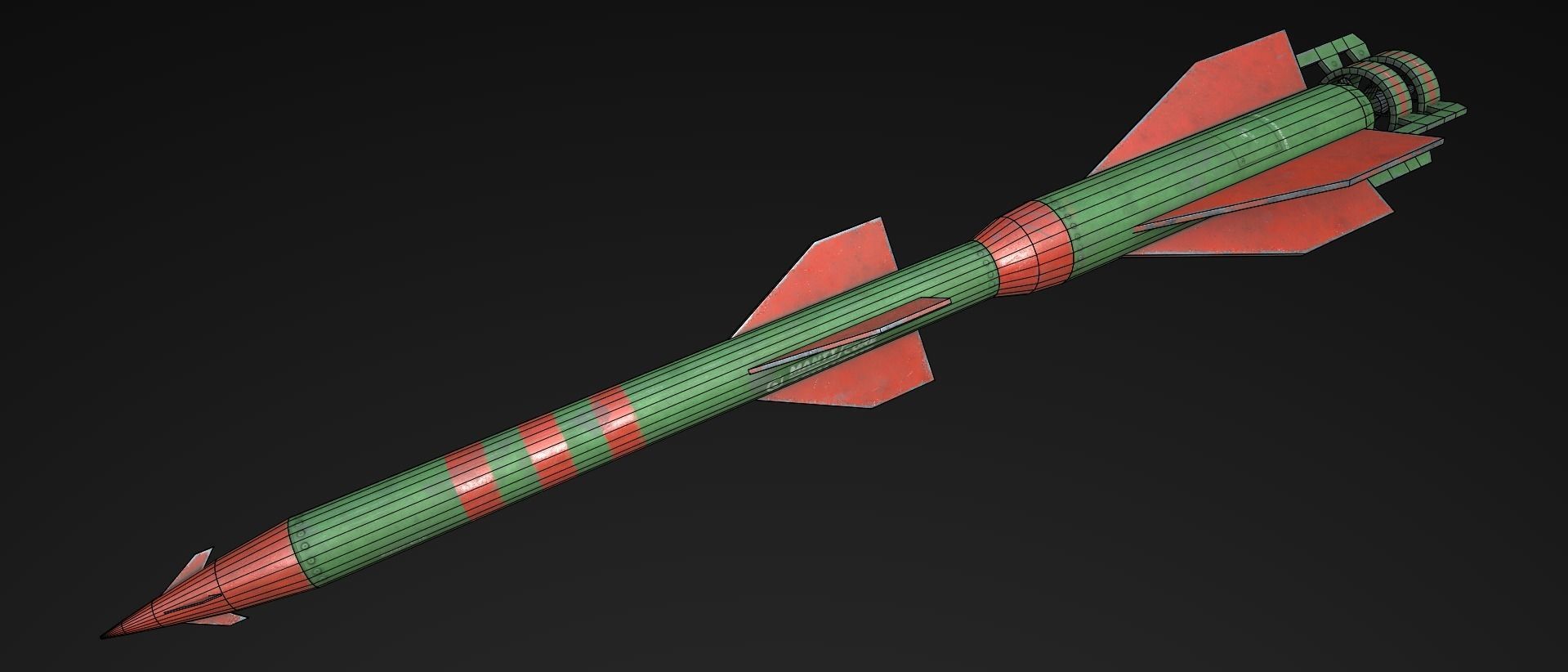 Arbalest class Missile Low-poly 3D model_9
