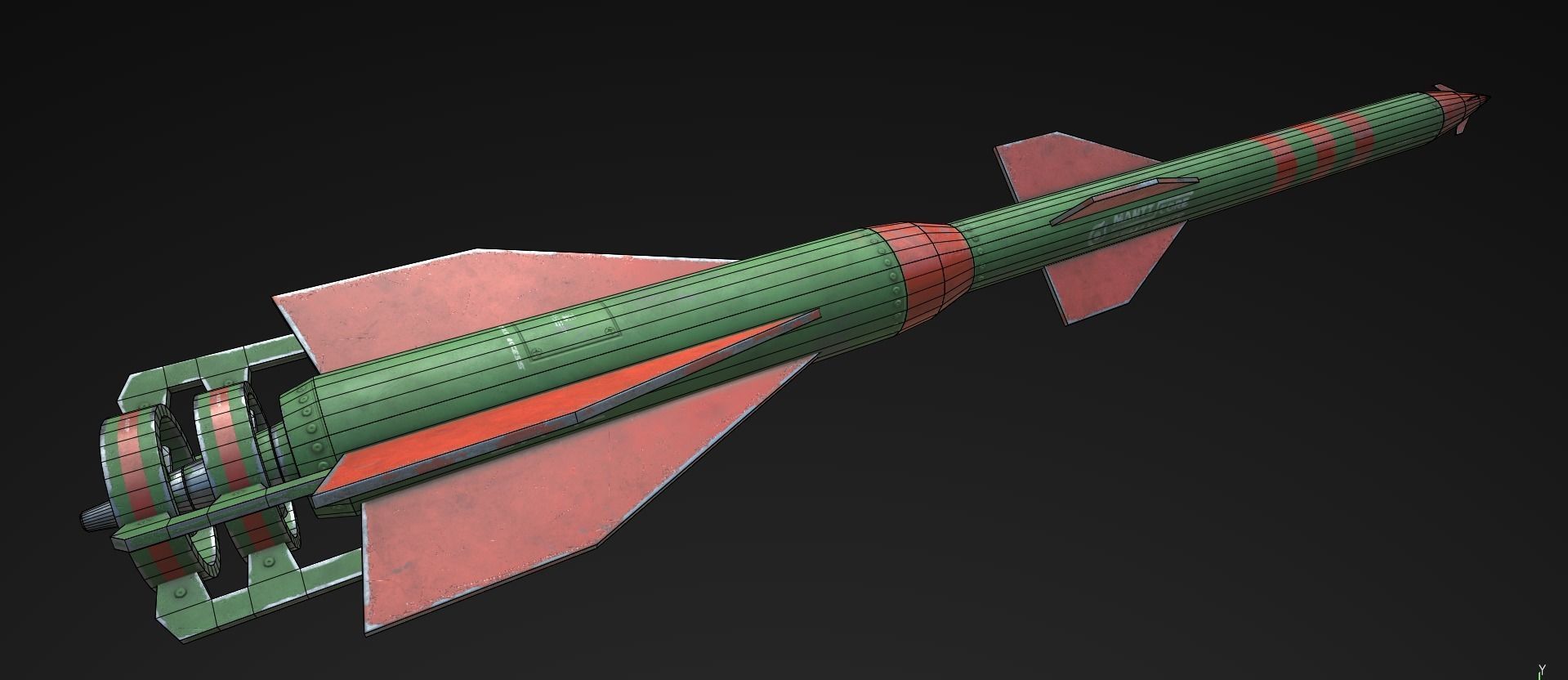 Arbalest class Missile Low-poly 3D model_10