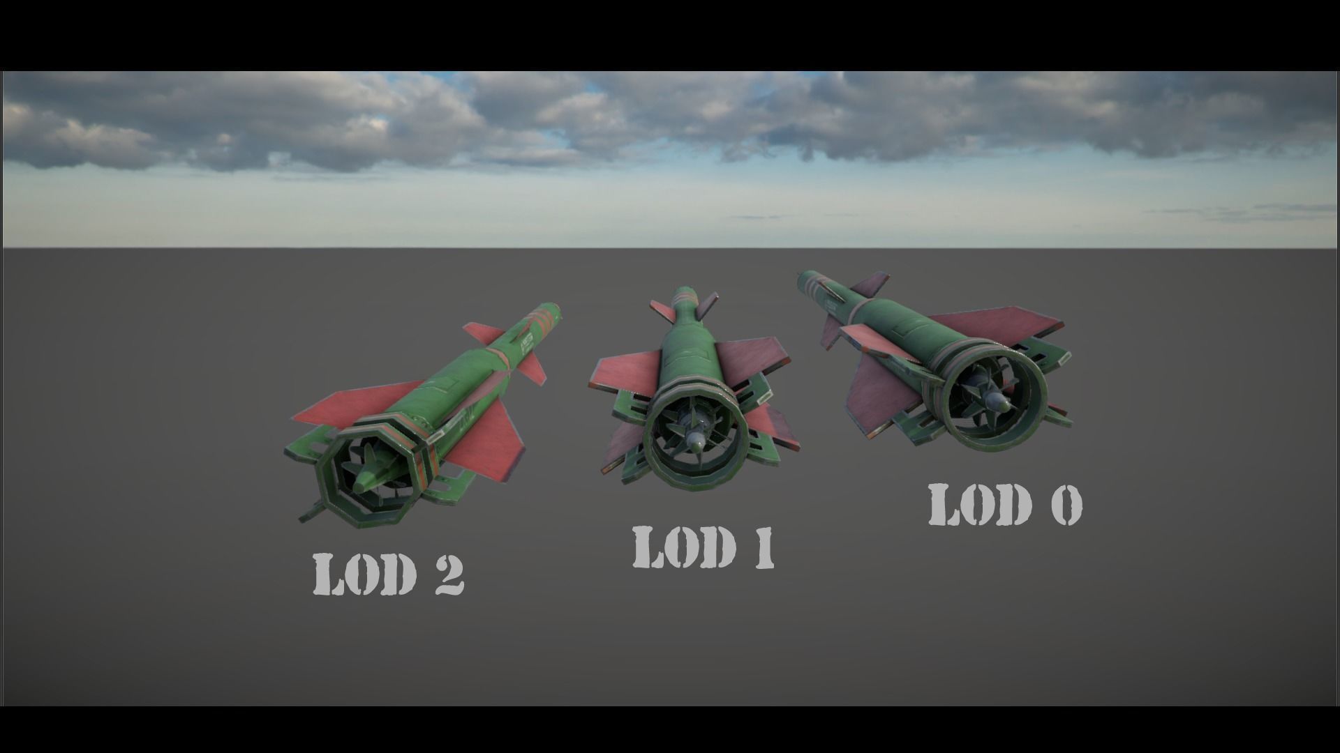 Arbalest class Missile Low-poly 3D model_13