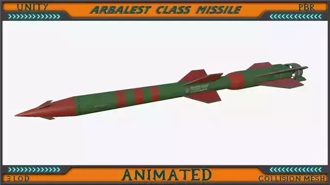 Arbalest class Missile Low-poly 3D model