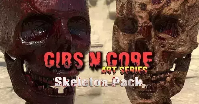 Gibs N Gore - Skeleton Pack Low-poly 3D model
