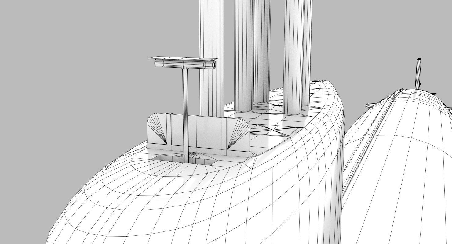 Los Angeles Class Submarine 3D model_21